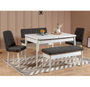 Hanah Home Banco Vina Anthracite, White - Banco de Almacenamiento Moderno de 110 cm de Ancho, Color Blanco y Antracita